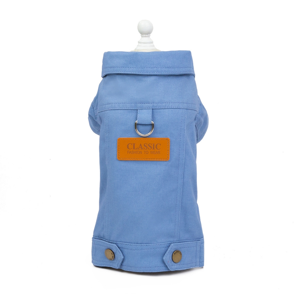 Ing Cool Denim Coat Pet Dog Clothes Jeans Life Jacket Small Dogs Cats