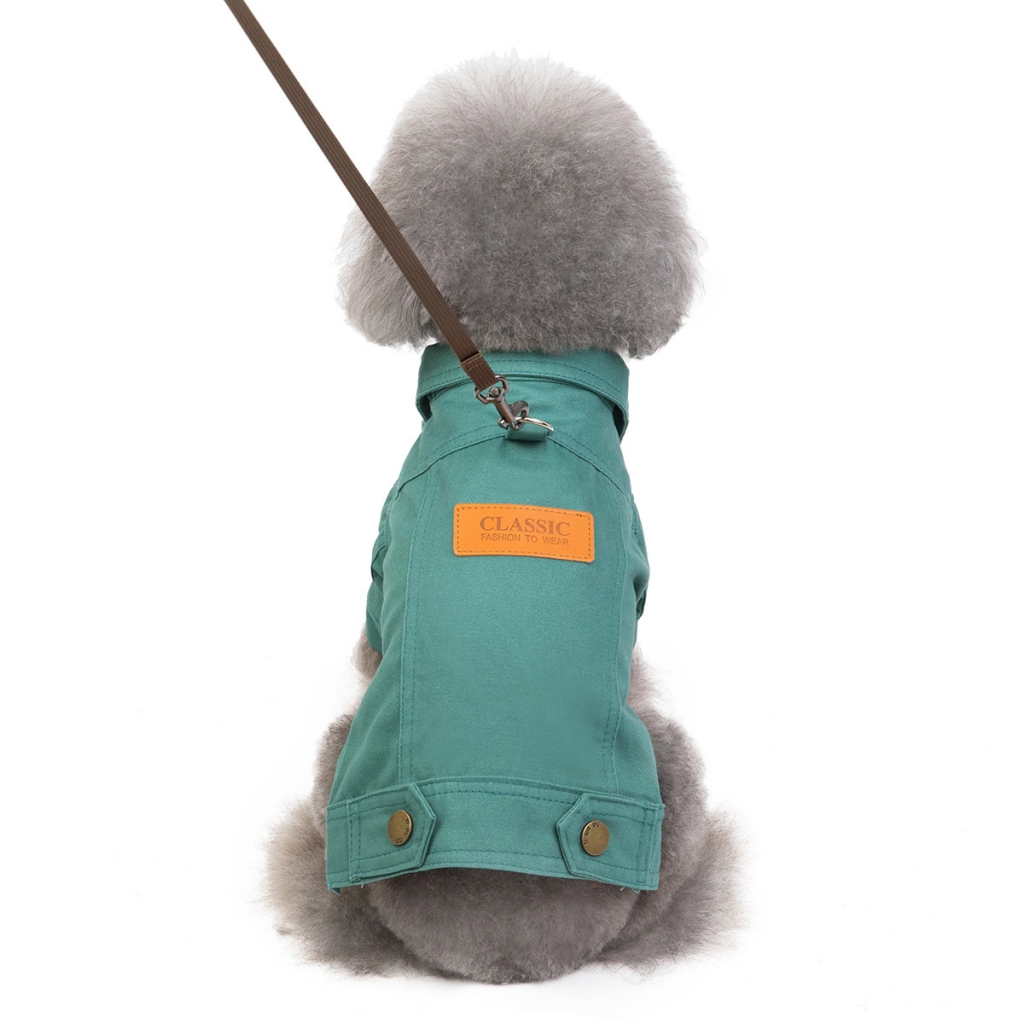 Ing Cool Denim Coat Pet Dog Clothes Jeans Life Jacket Small Dogs Cats