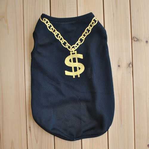 Ing Pet Clothes Money Dollar Sign Rich HipPop Clothes Funny Pet Apparel Accessories