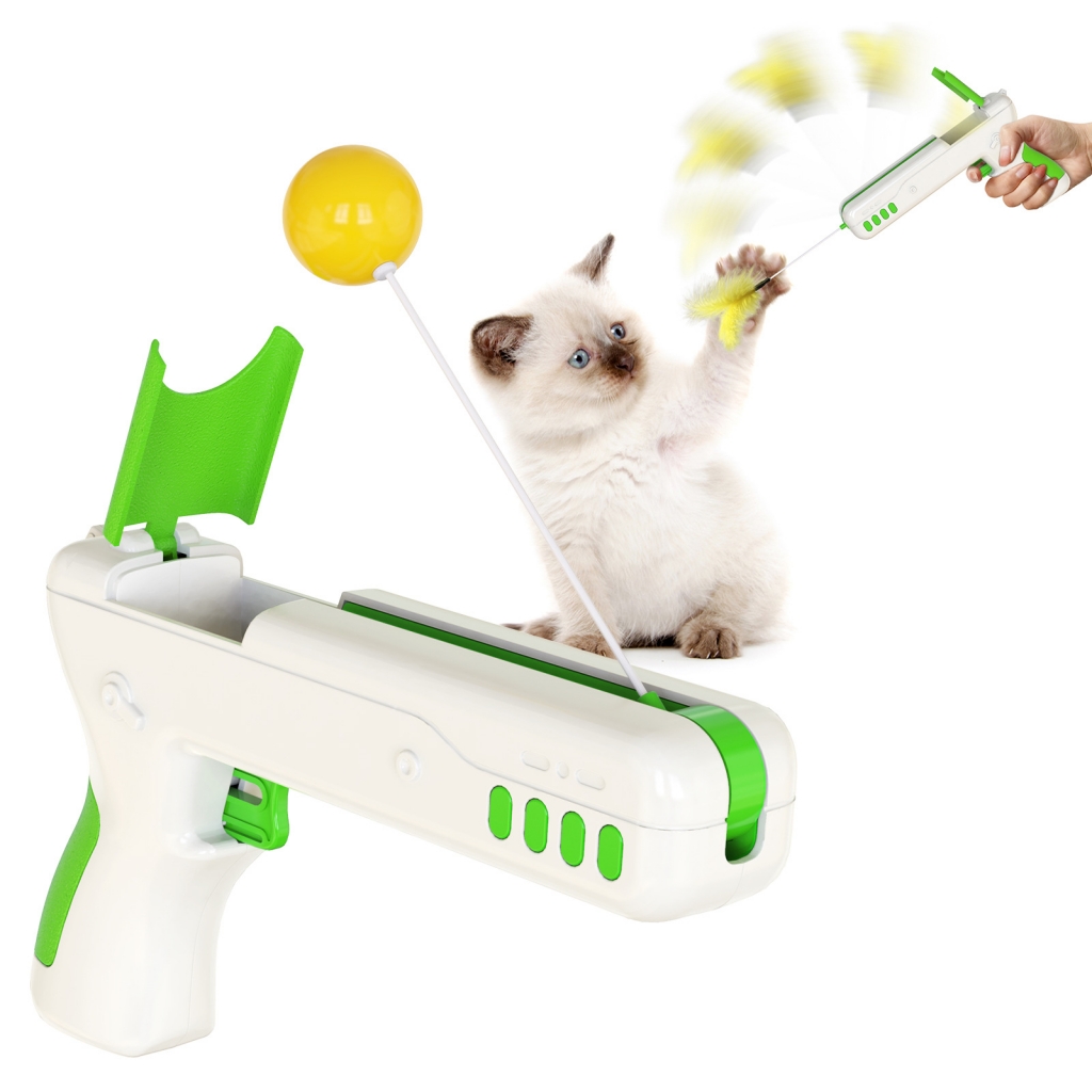 Ing Pet Toys Cats Rewind Stick Cat Feather Toy Interactive Cat Toy