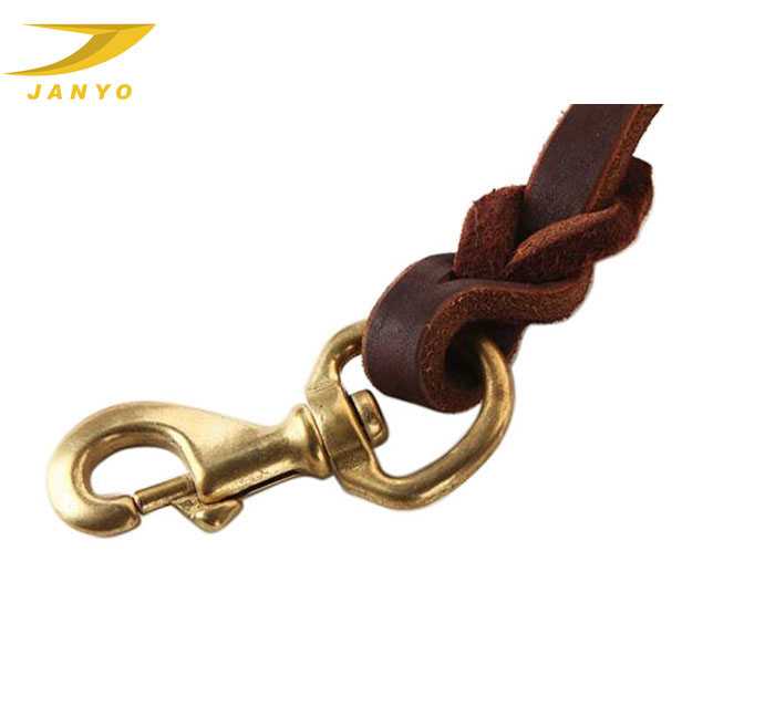 JANYO Professional Custom Highgrade Real Leather Dog Leash