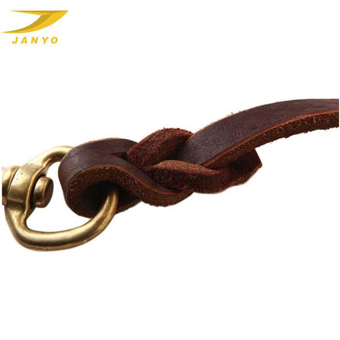 JANYO Professional Custom Highgrade Real Leather Dog Leash