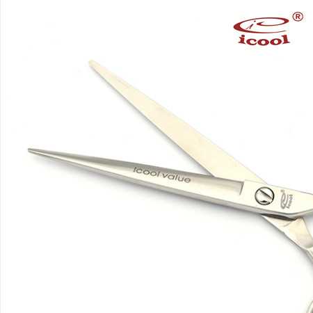 Japanese Steel Grooming Shears Pet Hair Scissors 70 Inch Matte Silver With Round Tip