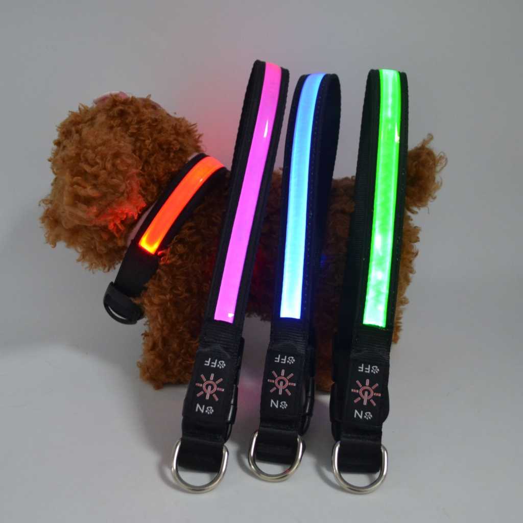 LED Dog CollarNight Pet Collar Dog USB Rechargeable Waterproof Durable Glowing Dog Collar