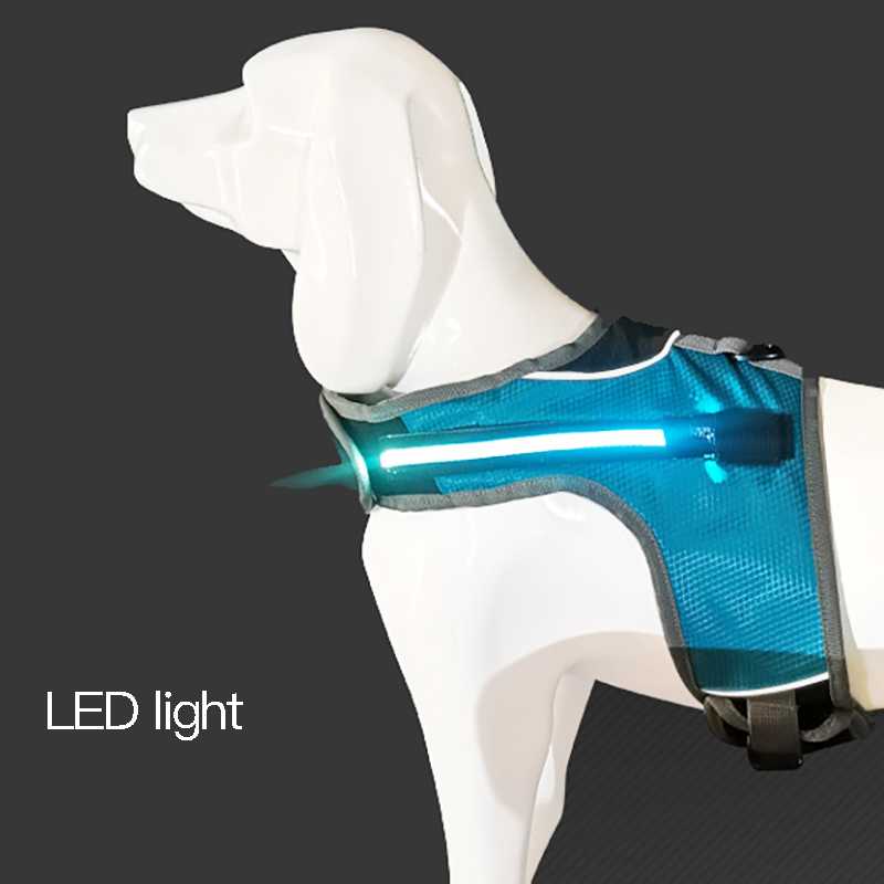 LED Luminous Dog Harness Light Up Dog Chest Strap Vest Pet Safety Reflective Harness Collar Pet Vest Husky Shepherd Labrador