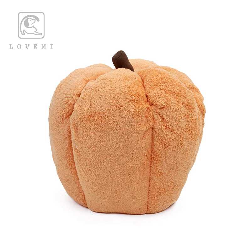 LOVEMI Halloween Plush Novel Cozy Cartoon Pumpkin Hideout Cave Pet Bed