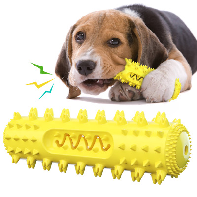 Latest Amazon Ing TPR Biteresistant Teeth Cleaning Molar Leak Food Bone Stick Pet Dog Toothbrush Chew Toy