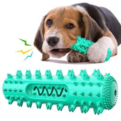 Latest Amazon Ing TPR Biteresistant Teeth Cleaning Molar Leak Food Bone Stick Pet Dog Toothbrush Chew Toy