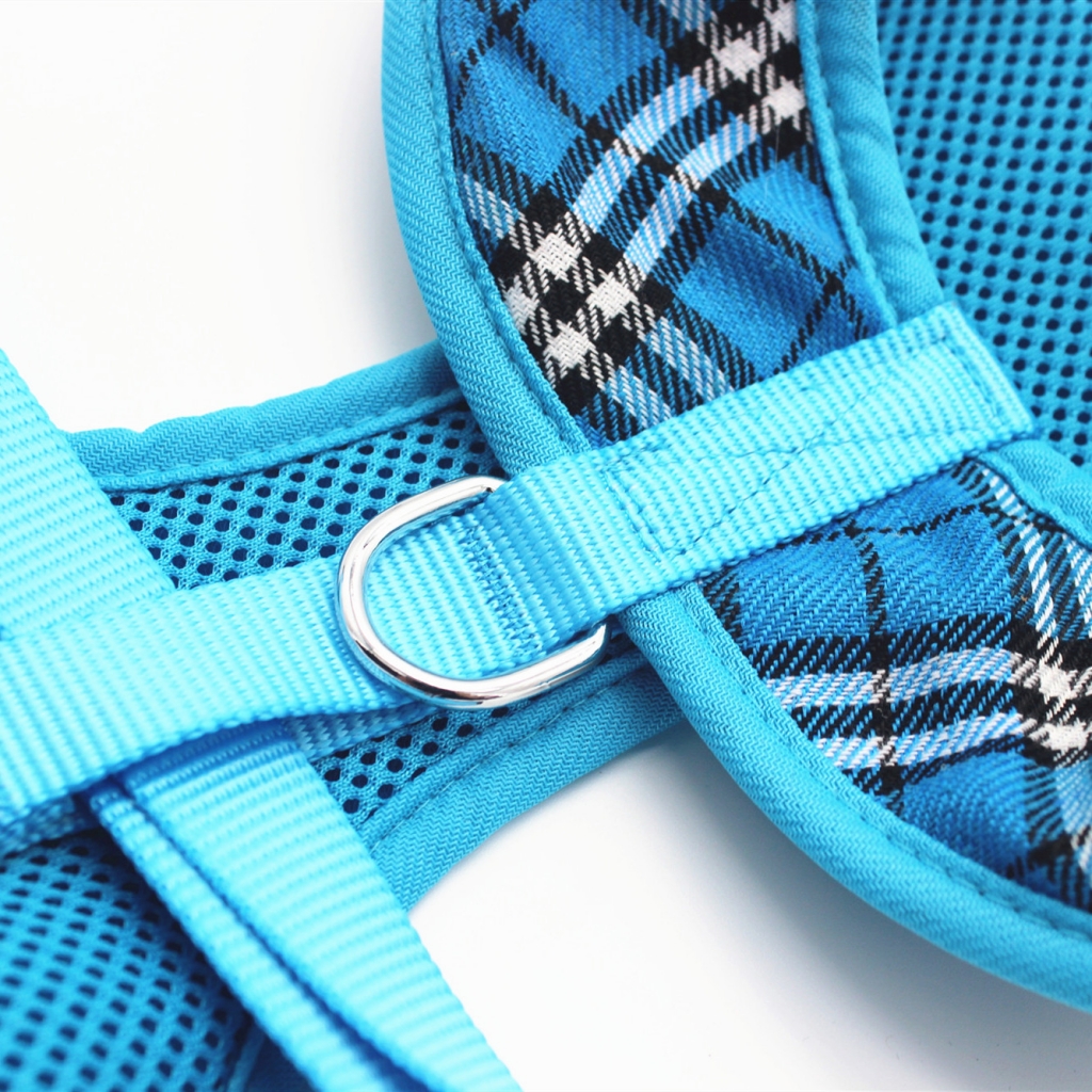 Latest Desirable Adjustable Polyester Tartan Dog Harness Vest Pet