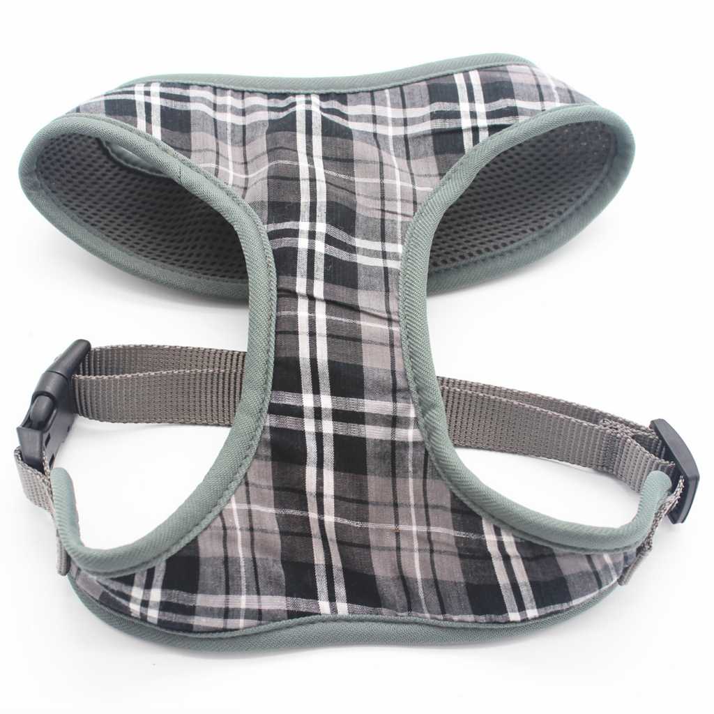 Latest Desirable Adjustable Polyester Tartan Dog Harness Vest Pet