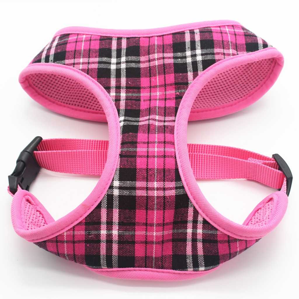 Latest Desirable Adjustable Polyester Tartan Dog Harness Vest Pet