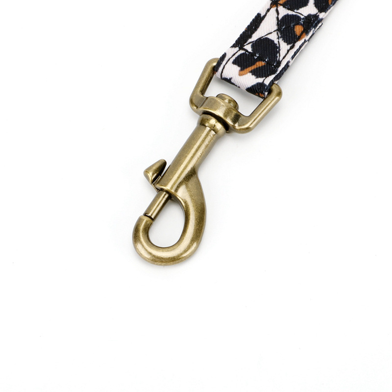 Leopard Pattern Dog Leash Collar Customized Logo Pet Supplies