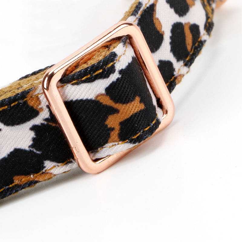 Leopard Pattern Dog Leash Collar Customized Logo Pet Supplies