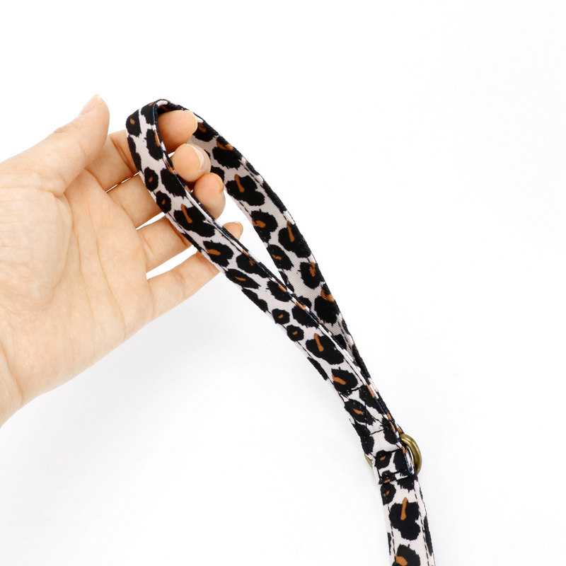 Leopard Pattern Dog Leash Collar Customized Logo Pet Supplies