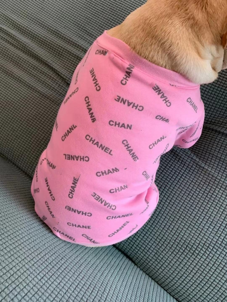 Logo Ladies Thin Velvet Cute Fat Dog Pet Clothes Sweater