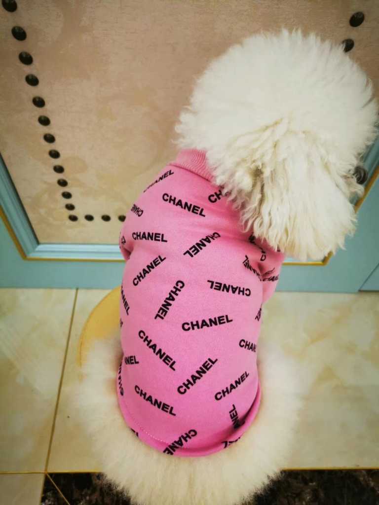 Logo Ladies Thin Velvet Cute Fat Dog Pet Clothes Sweater