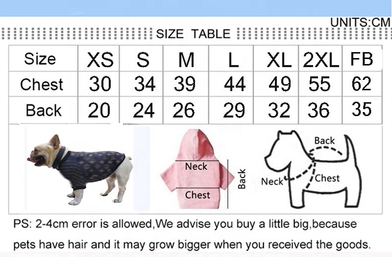 Logo Printed Puppy Clothes Pet Outfit Soft Warm Pet Dog Clothes Winter Sweater Jacket Coat