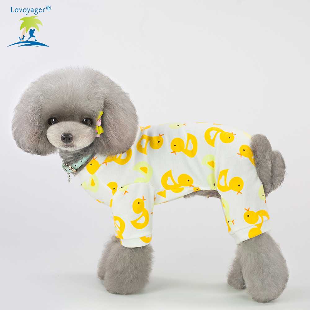 Lovoyager Cute Pattern Tshirt Cotton Printed Soft Pet Clothes Small Animal