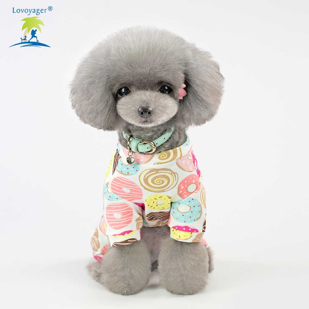 Lovoyager Cute Pattern Tshirt Cotton Printed Soft Pet Clothes Small Animal