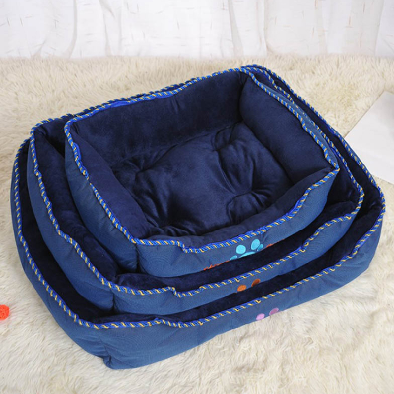 Low Rectangle Soft Fluffy Pet Beds Accessories Dog Cat