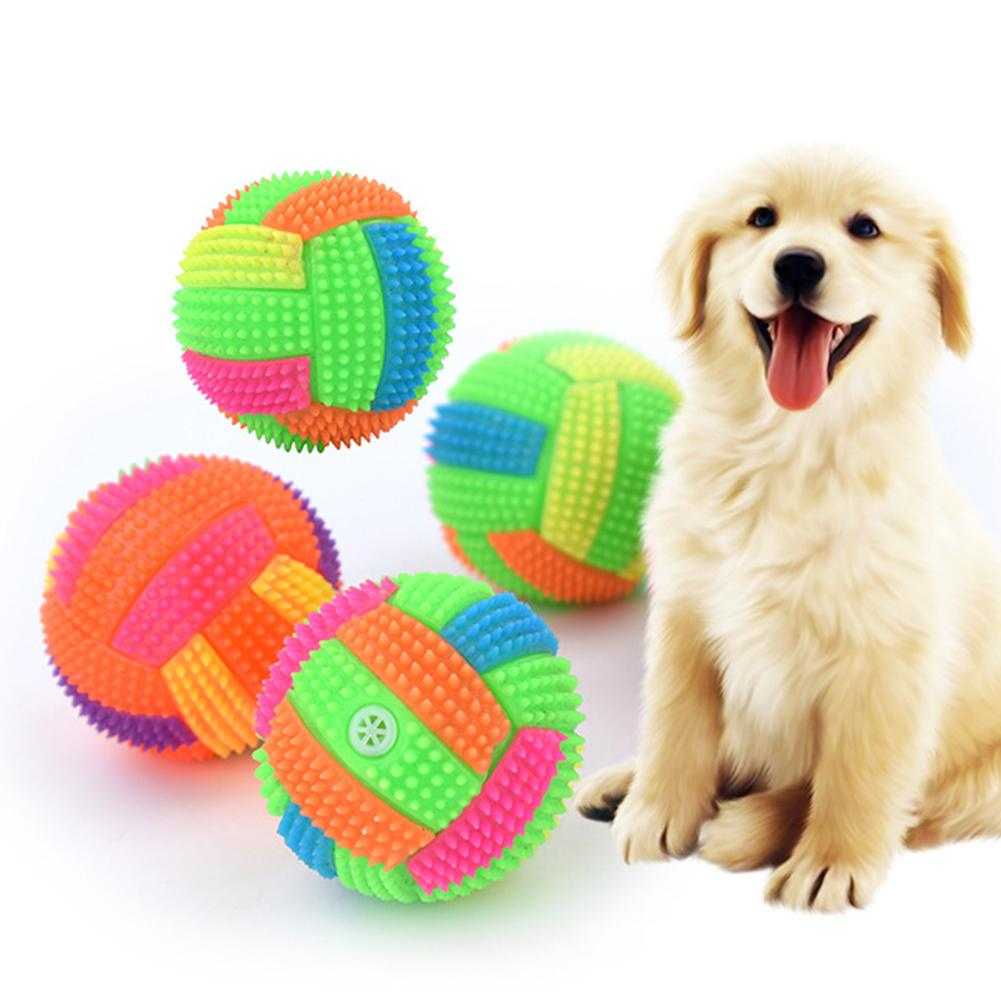 Luminous Volleyball Bouncy Massage Football Puzzle Ball Dog Pet Toys