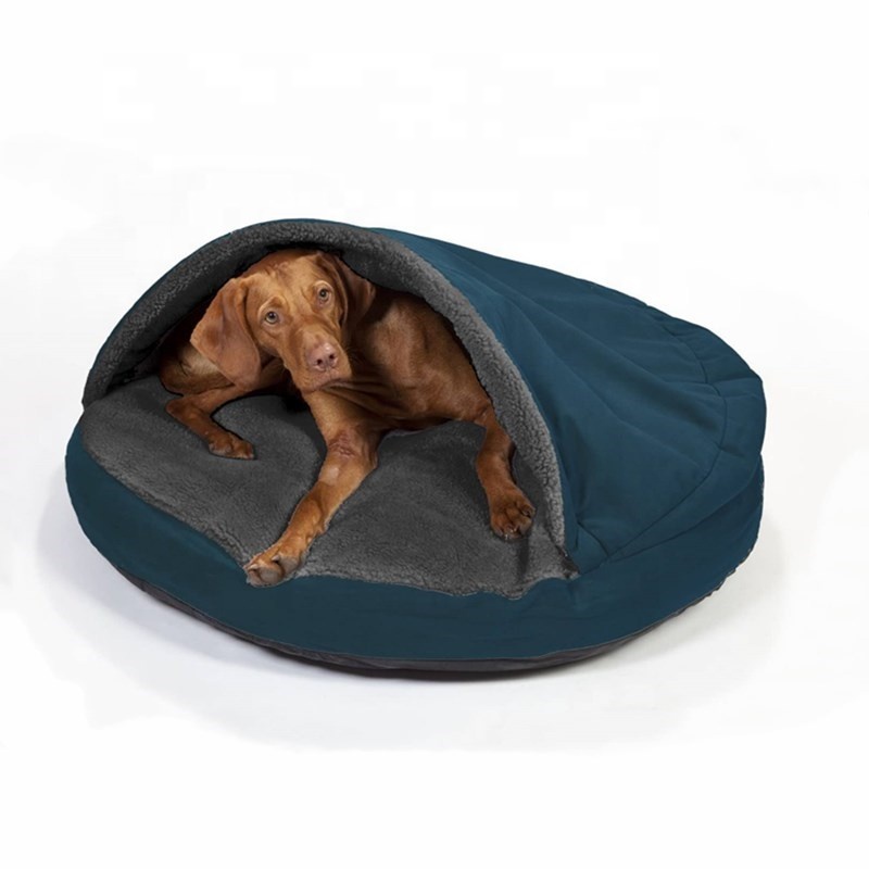 Manufacture Pet Accessories Washable Cozy Snoozer Cat Bed Large Round Orthopedic Snuggery Blanket Burrow Dog Cave Bed