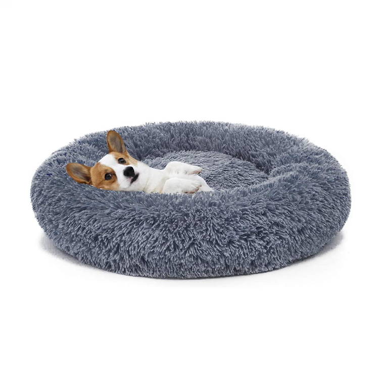 Manufacturer Donut Pet Bed Soft Plush Dog Beds Pet Products Small Medium Large Dogs Cats