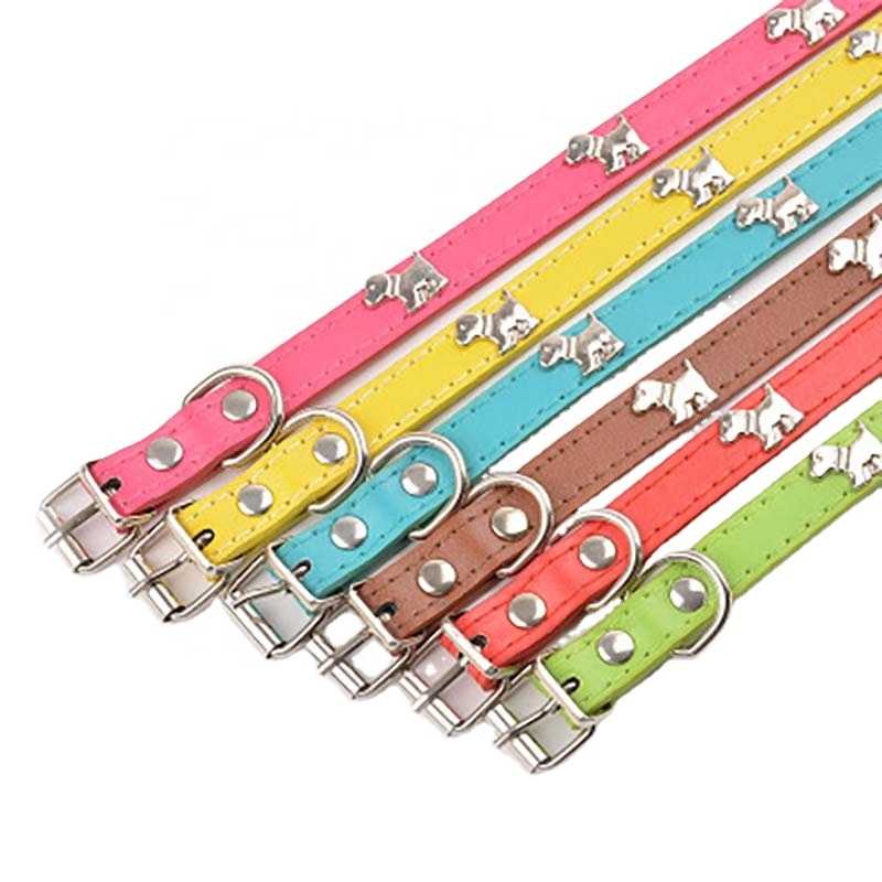 Manufacturer Necklace Pet Supplies Soft Sturdy Leather Kitten Collar Cat Pet Traction Collars