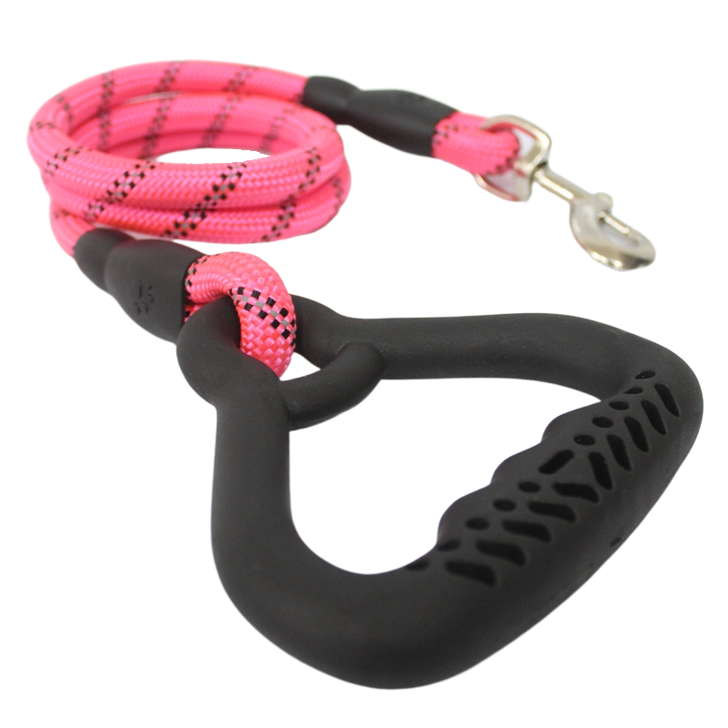 Manufacturer OEM ODM Pet Accessories 120cm Length Reflective Nylon Rope Chain Dog Leash Carabiner