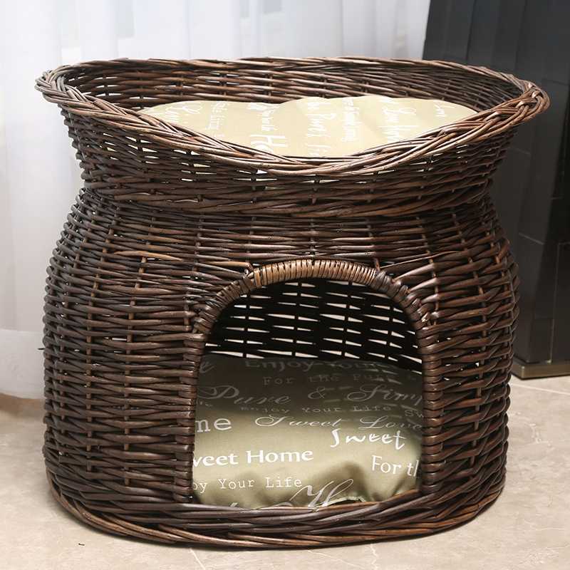 Manufacturer Supplie Rattan Bed Pet Bed Dogs Pet Bed