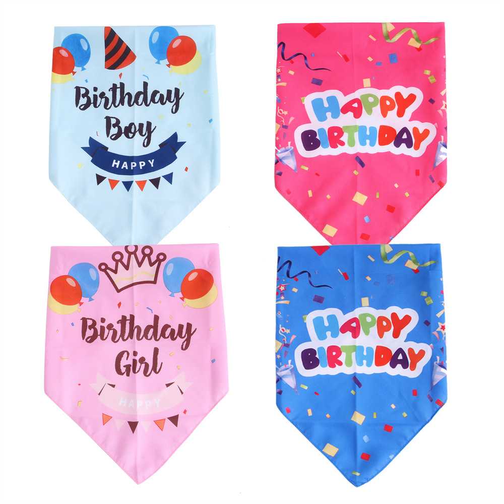 Manufacturers Pet Accessories Birthday Saliva Towel Dog Collar Cat Triangle Scarf