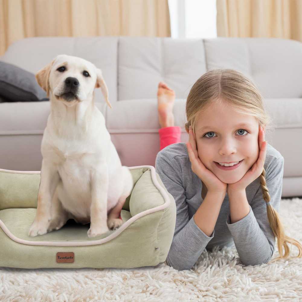 Mechanical Wash Polyester Cozy Pet Dog Bed Cotton Square Pet Bed