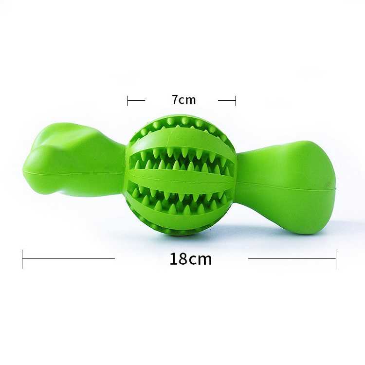 Mechel Environmental Friendly Rubber Pet Dog Dispenser Ball Toy Puppy Teeth Cleaning Brush Toy