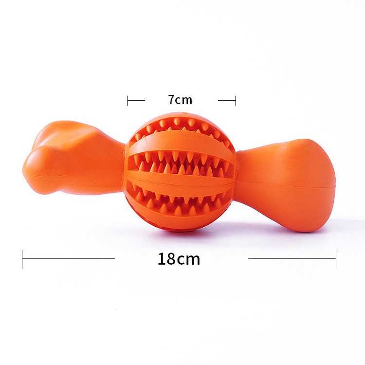 Mechel Environmental Friendly Rubber Pet Dog Dispenser Ball Toy Puppy Teeth Cleaning Brush Toy