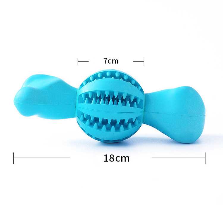 Mechel Environmental Friendly Rubber Pet Dog Dispenser Ball Toy Puppy Teeth Cleaning Brush Toy