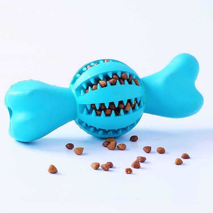 Mechel Environmental Friendly Rubber Pet Dog Dispenser Ball Toy Puppy Teeth Cleaning Brush Toy