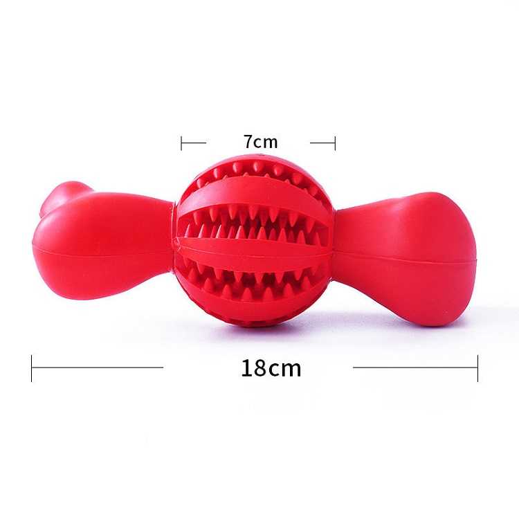 Mechel Environmental Friendly Rubber Pet Dog Dispenser Ball Toy Puppy Teeth Cleaning Brush Toy