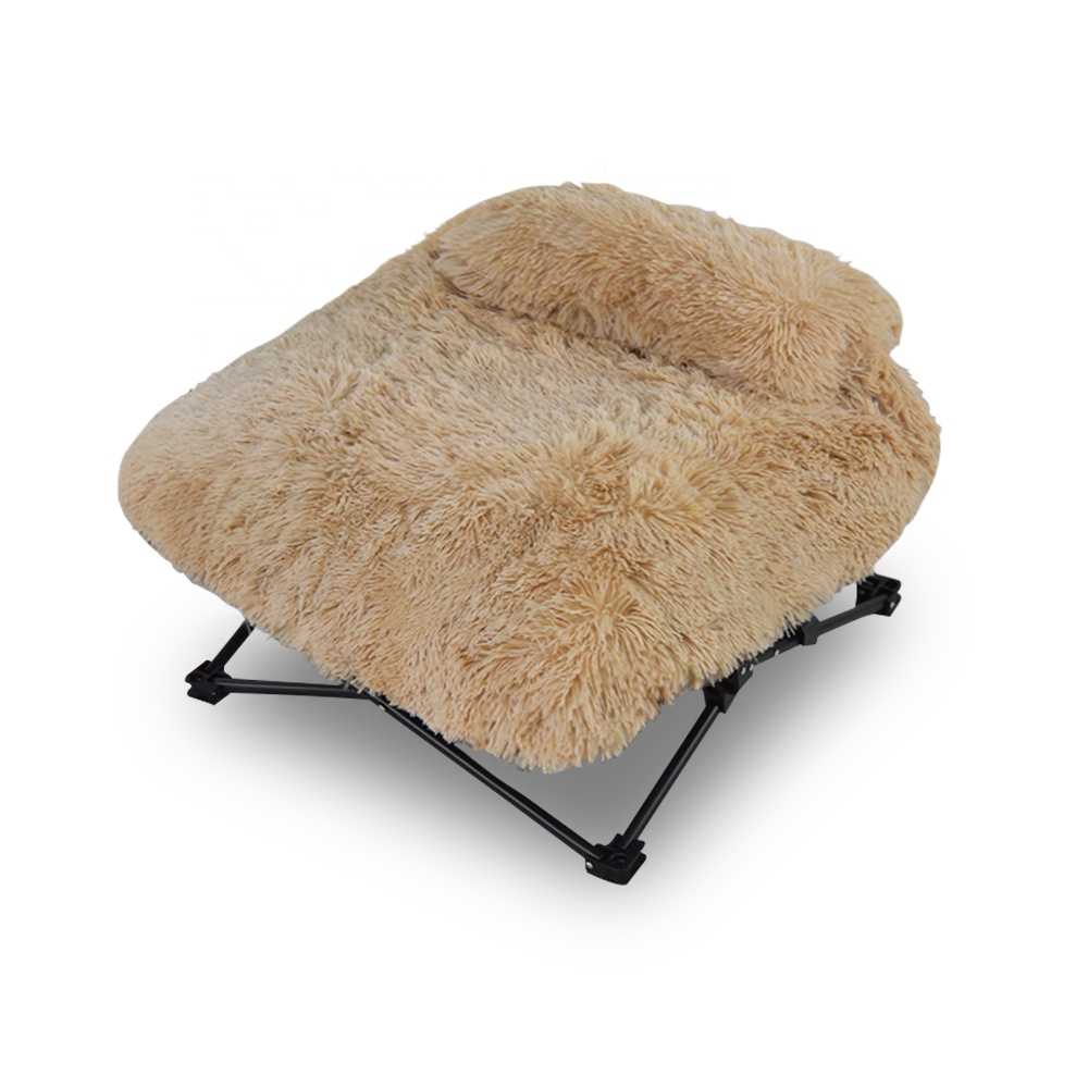 Medium Size Fluffy Pompon Pet Bed Round Shape Bolster Dog Bed Soft Plush Cat Cave Bed Pet Supplies Donuts