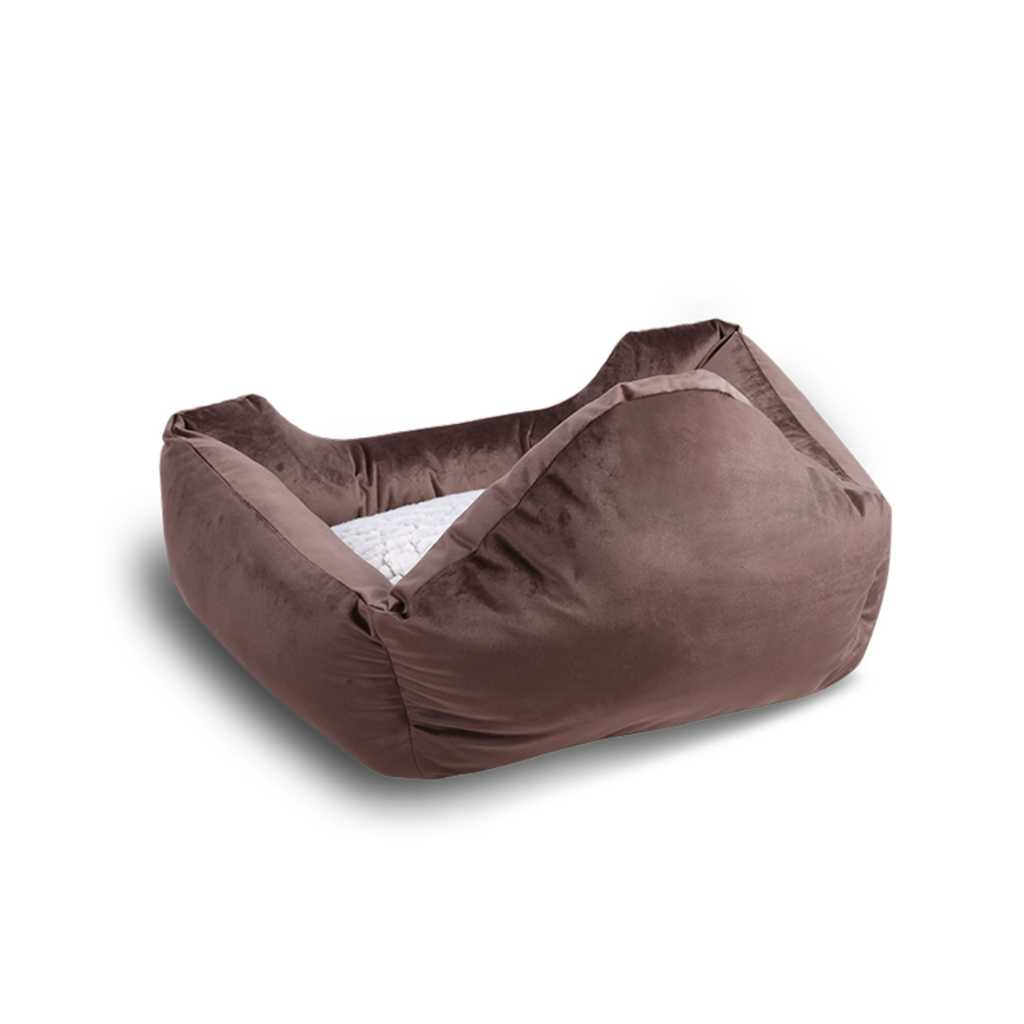 Medium Size Tricorne Pet Bed Bolster Dog Bed With High Back Soft Plush Cat Bed Pet Supplies