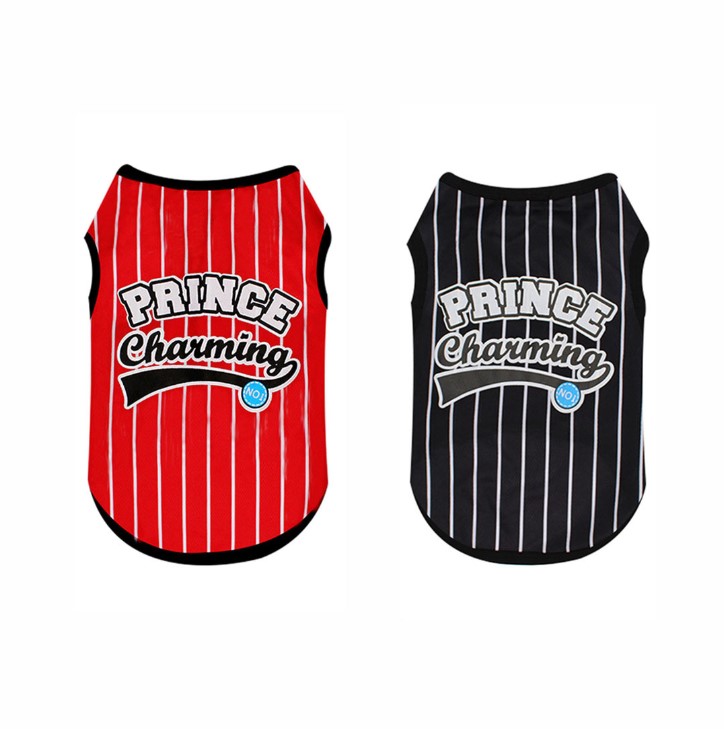Mesh Vertical Stripes Vest Football Basketball Pet World Cup Clothing Big Dog Clothes Supplies
