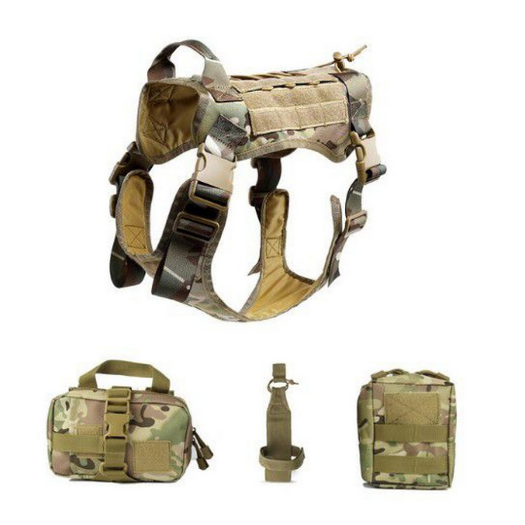 Military Pitbull No Pull Large Tactical Dog Training Harness