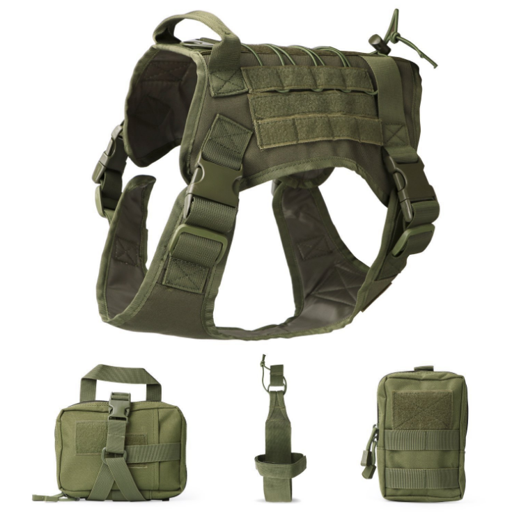 Military Pitbull No Pull Large Tactical Dog Training Harness