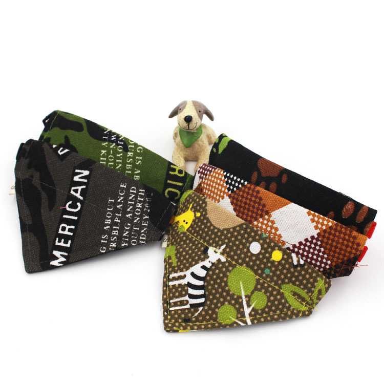 Mixed Color Triangle Dog Collar Bandana