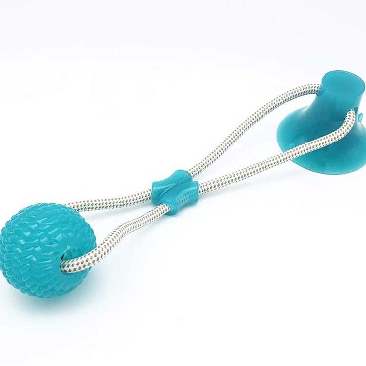 Multifunction Interactive Teethcleaning Toothbrush Suction Cup Rubber Ball Pet Tug Rope Dog Chew Toy