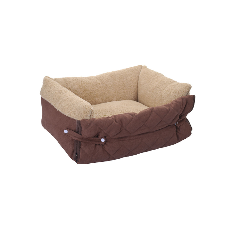 Multifunctional Sofa Dog Bed Clamshell Pet Bed Breathable Suede Dog Bed