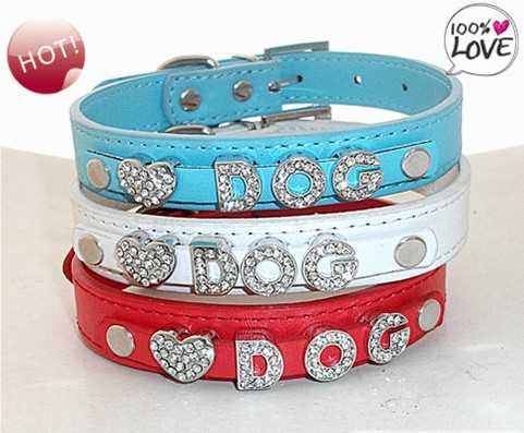 Nice Personalized Dog Bandana Collar Slide Letters Dog Collar