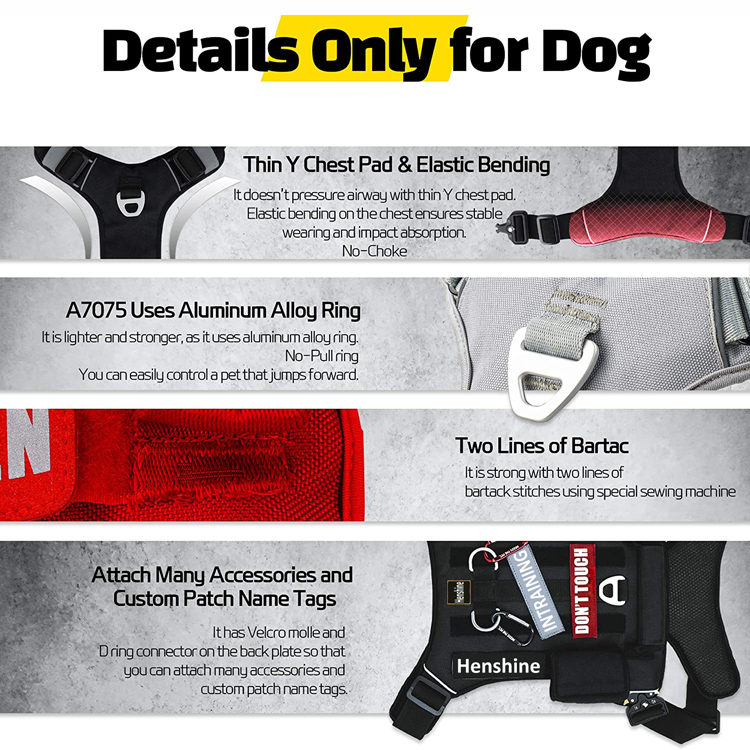 NoPull Adjustable Eva Padded Dog Vest Reflective NoChoke Pet Removable Patch Harness Vest With Easy Control Handle