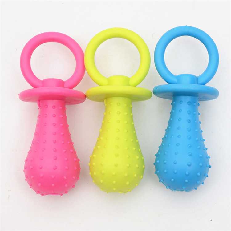 Nontoxic Mininipple Small Bell Inside Pet Molar Bite Tpr Dog Toy