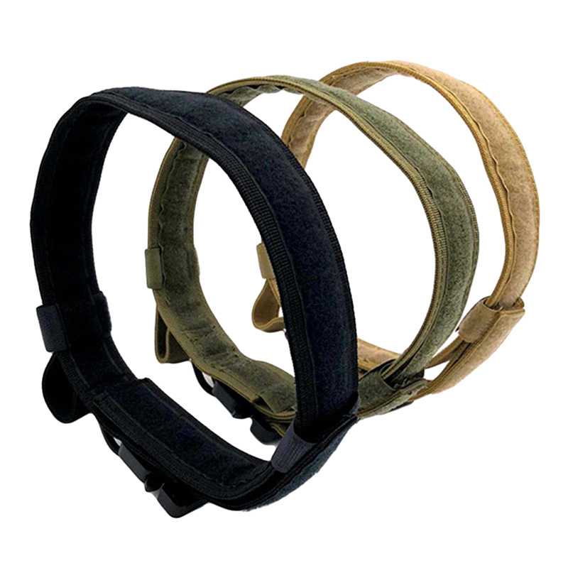 Nylon Tactical Large Dogs Training Dog Collar Military Pet Collar With Control Handle