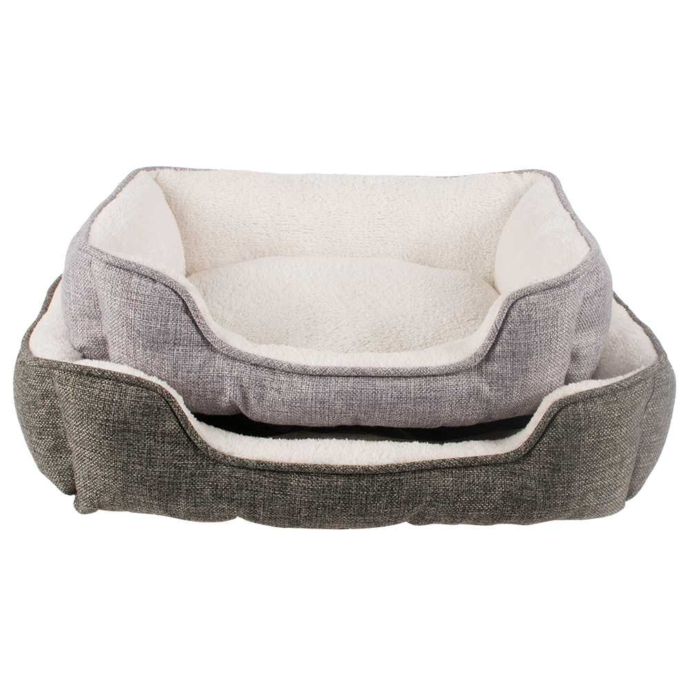 OEM Available Custom Logo Promotional Grey Foldable Sofa Large Pet Dog Bed